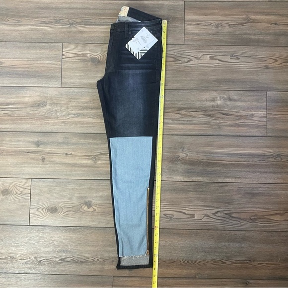 Free People x Sandrine Rose Colorblock Ankle Zipper Jeans - Picture 12 of 13